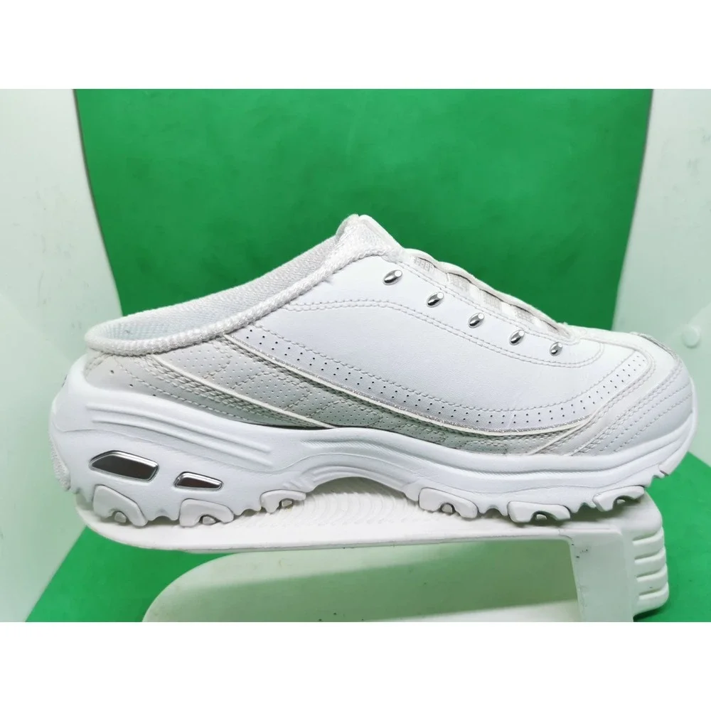 Skechers D'Lites Bright Sky Shoes Sneaker Mule Womens Size 9 White Slip On 11933